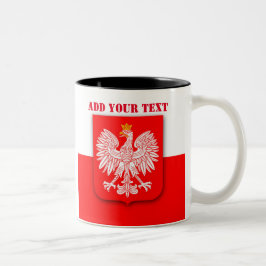 ポーランド国旗のワールドカップ2026サッカーサッカーポルスカ ツートーンマグカップ