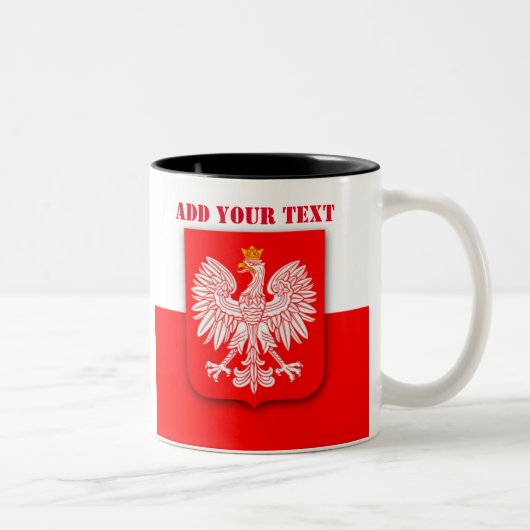 ポーランド国旗のワールドカップ2026サッカーサッカーポルスカ ツートーンマグカップ (右)