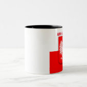 ポーランド国旗のワールドカップ2026サッカーサッカーポルスカ ツートーンマグカップ (中央)