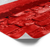 ポーランド国旗の壁 ポスター (角)