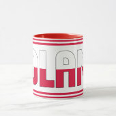 ポーランド国旗の愛国的なコーヒー マグカップ (中央)