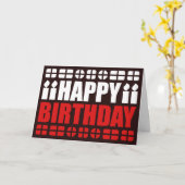 ポーランド国旗の誕生日カード カード (黄色い花)