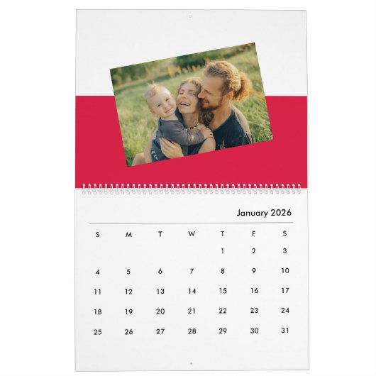 ポーランド国旗の追加フォトポーランド2025 Fotokalendarz カレンダー (1月 2026)