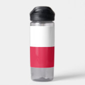 ポーランド国旗を掲げたウォーターボトル ウォーターボトル (背面)