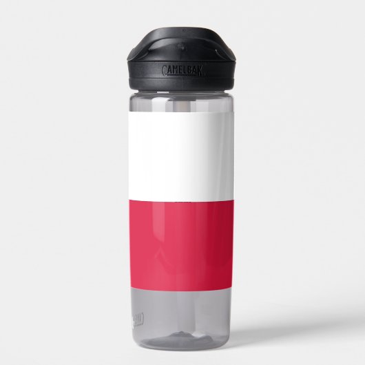 ポーランド国旗を掲げたウォーターボトル ウォーターボトル (背面)