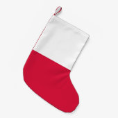 ポーランド国旗を掲げたクリスマスストッキング スモールクリスマスストッキング (正面 (吊り時))