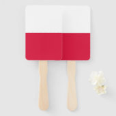 ポーランド国旗を掲げたハンドファンのセット ハンドファン (正面&裏面)