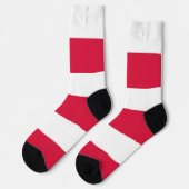 ポーランド国旗を掲げた女性用ソックス ソックス (左)