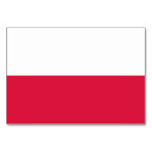 ポーランド国旗を掲げた愛国的なテーブルカード テーブルナンバー (正面)