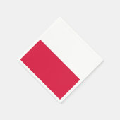 ポーランド国旗を掲げた愛国的な紙のナプキン スタンダードカクテルナプキン (角)