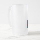 ポーランド国旗サッカーポルスカ愛国者 フロストグラスビールジョッキ (正面左)