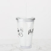 ポーランド国旗ハート、ポーランド語文字ポルスカ アクリルタンブラー (右)