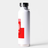 ポーランド国旗ポルスカ愛国的サッカーサッカー ウォーターボトル (左面)