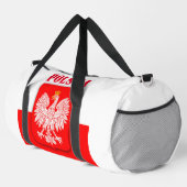 ポーランド国旗ポルスカ愛国的サッカーサッカー ダッフルバッグ (右コーナー)