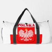ポーランド国旗ポルスカ愛国的サッカーサッカー ダッフルバッグ (裏面)