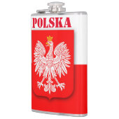 ポーランド国旗ポルスカ愛国的サッカーサッカー フラスク (左)