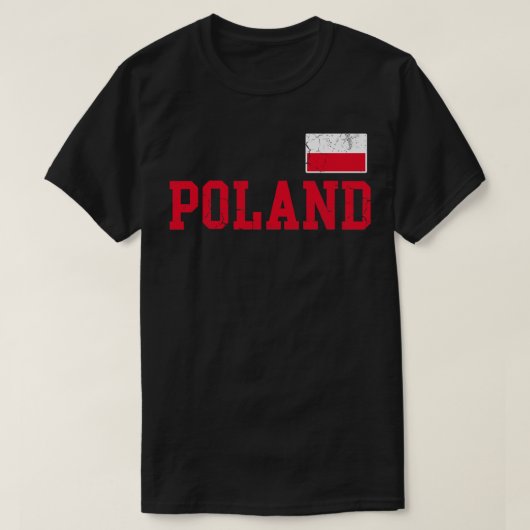 ポーランド国旗ポーランドポルスカ家 Tシャツ (デザイン正面)