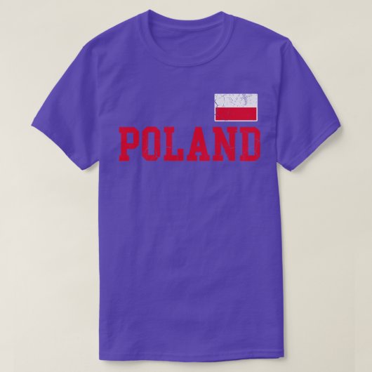ポーランド国旗ポーランドポルスカ家 Tシャツ (デザイン正面)