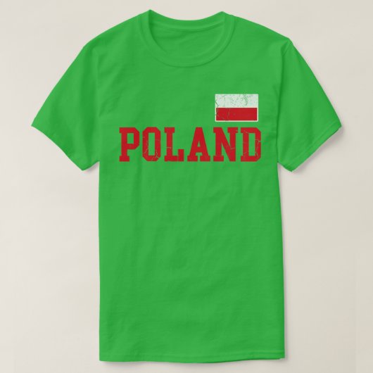 ポーランド国旗ポーランドポルスカ家 Tシャツ (デザイン正面)
