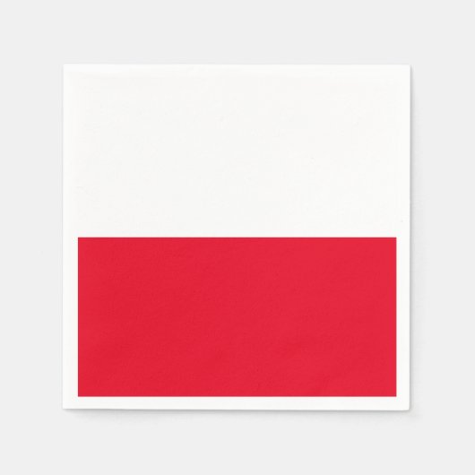 ポーランド国旗紙ナプキンス スタンダードカクテルナプキン (正面)