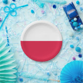 ポーランド国旗紙プレート ペーパープレート (パーティー)