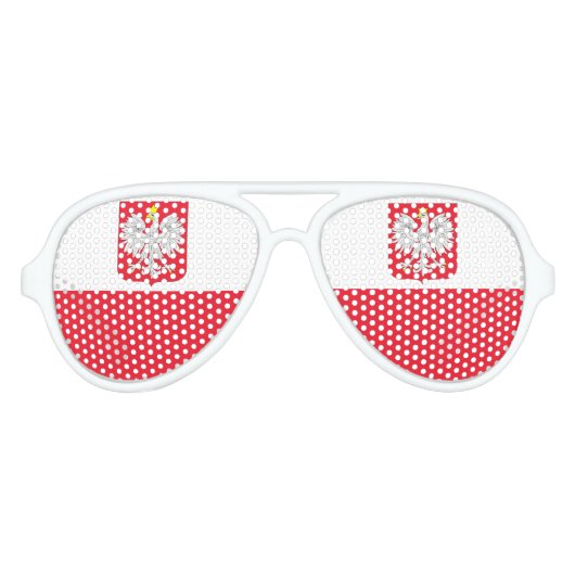 ポーランド国旗 アビエーターサングラス (正面)