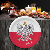 ポーランド国旗&イーグル,ポーランドパーティー愛国者/スポーツ ペーパープレート
