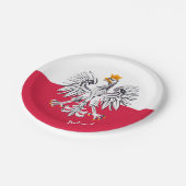 ポーランド国旗&イーグル,ポーランドパーティー愛国者/スポーツ ペーパープレート (アングル)