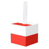 ポーランド国旗 キューブオーナメント (正面アングル)