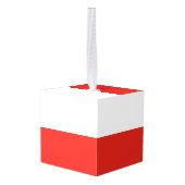 ポーランド国旗 キューブオーナメント (裏面アングル)