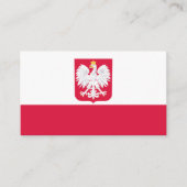 ポーランド国旗&コート・オブ・アームズ 名刺 (正面)
