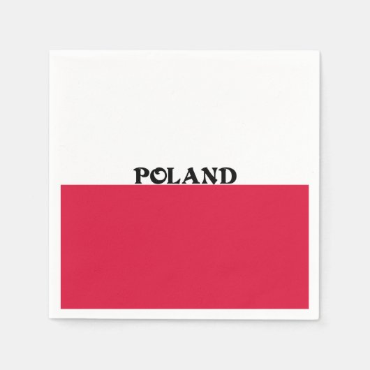 ポーランド国旗 スタンダードカクテルナプキン (正面)