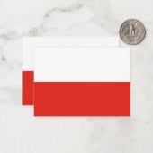 ポーランド国旗 ノートカード (正面/裏面インサイチュ)