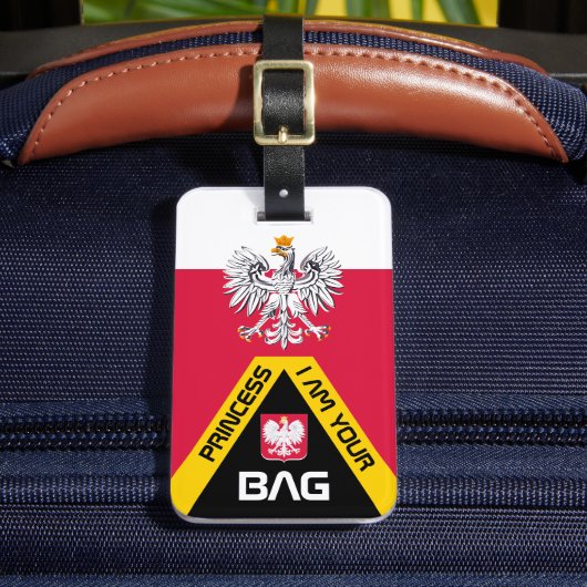 ポーランド国旗、バッグラベル、ポーランドパーソナライズされた/ ラゲッジタグ (正面インサイチュ2)