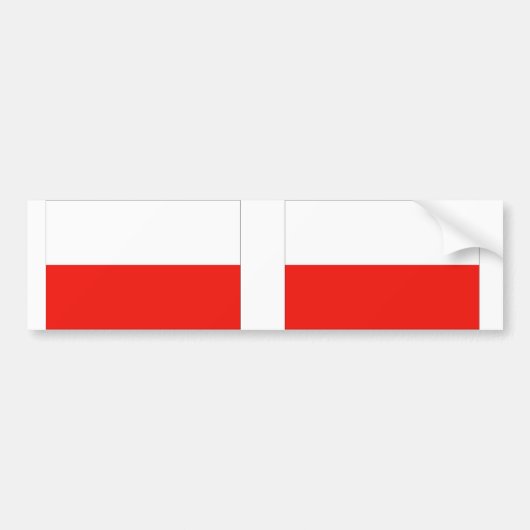 ポーランド国旗 バンパーステッカー (正面)