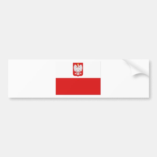 ポーランド国旗 バンパーステッカー (正面)