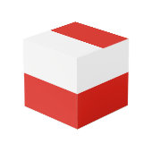 ポーランド国旗 フォトキューブ (裏面アングル)