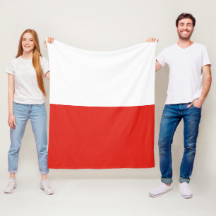 ポーランド国旗 フリースブランケット