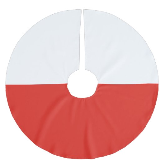 ポーランド国旗 ブラッシュドポリエステルツリースカート (正面)