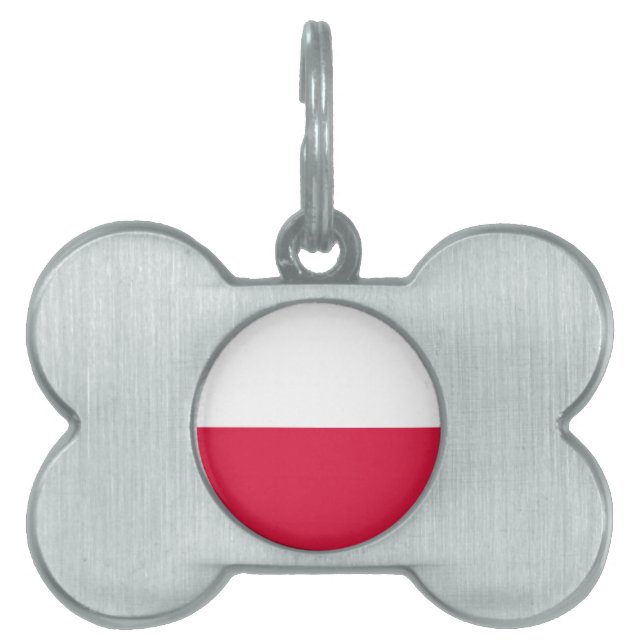 ポーランド国旗 ペットネームタグ (正面)