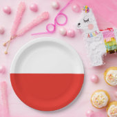 ポーランド国旗 ペーパープレート (パーティー)