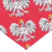 ポーランド国旗&ポーランドファッションホーム/スポーツファン ショートテーブルランナー (コーナー)