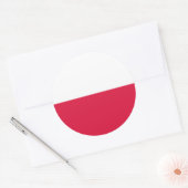 ポーランド国旗、ポーランド国旗 ラウンドシール (封筒)