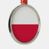 ポーランド国旗（ポーランド）セラミックオーナメント メタルオーナメント (右)