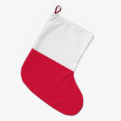 ポーランド国旗（ポーランド） ラージクリスマスストッキング (正面 (吊り時))