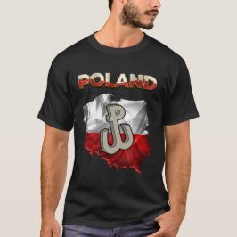 ポーランド国旗「ポーランド」文字・格闘ポーランドS Tシャツ