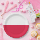 ポーランド国旗(ポーランド)紙プレート ペーパープレート (パーティー)