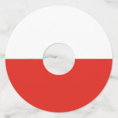 ポーランド国旗 ワイングラスタグ (正面)