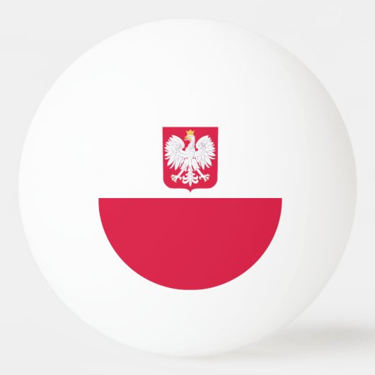 ポーランド国旗 卓球ボール (正面)
