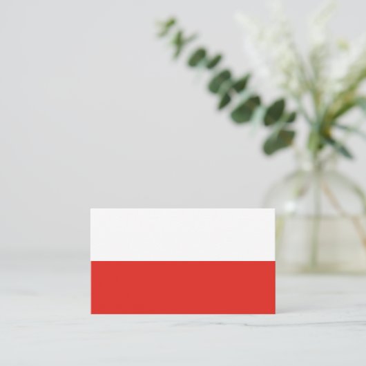 ポーランド国旗 名刺 (スタンド正面)